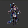 Fantasy Character Design With Mythical Bird Creature Elements And Vibrant Feather Decorations