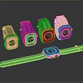 Stylish Smart Watches With Assorted Color Straps And Digital Display Screens