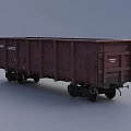 Vintage Northwest Railway Rusty Brown Freight Car With Metal Body And Wheels