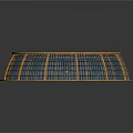 Circular Woven Rattan Furniture With Intricate Blue Brown Geometric Pattern Tray Design