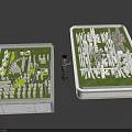 Elaborate Urban Planning Architectural Models With Person Observing Design Details