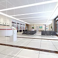 Taipei Bank Modern Lobby Interior With Reception Desk Seats Windows And Lighting