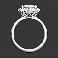 Elegant Luxury Platinum Ring Featuring Large Central Stone And Sparkling Diamonds