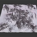 Garden Landscape Design With Snow Covered Mountain Model And Scenic Natural Elements