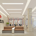 Modern Hall Rural Commercial Bank Hall Change. 3d model