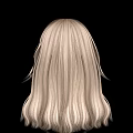 Human Head Model With Blonde Long Curly Hair And Facial Features On Black Background