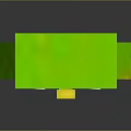 Cute Pixelated Green Bird Character With Big Eyes And Yellow Beak