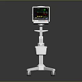 Medical Patient Monitor With Digital Display Screen And Wheeled Stand
