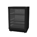 Small Black Glass Door Kitchen Appliance With Storage Shelves And Compact Design