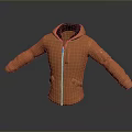 Orange Zip Up Hoodie With Black Lining And Functional Pockets Casual Wear Essential
