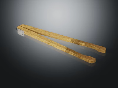 Natural Wooden Chopsticks For Daily Dining Use With Smooth Surface And Reusable Design 3d model