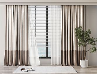 Modern Curtains 3d model