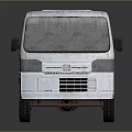 Vintage White Small Truck With Flatbed On Dark Background 3D Render 3d model