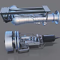 Turbojet Engine 3D Model Showing Internal Structure And Metallic External Design 3d model