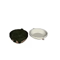 Rustic Handmade Ceramic Bowls With Black And White Handles For Kitchen Tableware