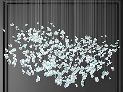 Modern Crystal Chandelier Featuring Numerous Decorative Hanging Crystals For Home Interiors 3d model