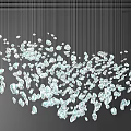 Modern Crystal Chandelier Featuring Numerous Decorative Hanging Crystals For Home Interiors