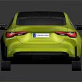 Yellow Sports Car With Black Roof Two Door Sleek Design Shiny Exterior Finish