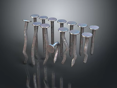 Nail Sniper Cylinder Nail Cement Nail Steel Nail Screw Tools Hardware Tools 3d model