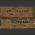 Vintage Wooden Food Boxes Stacked With Labeled Storage Containers For Home
