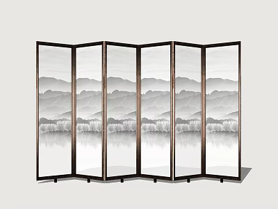 Metal Screen Residence Partition Moon Cave Door 3d model