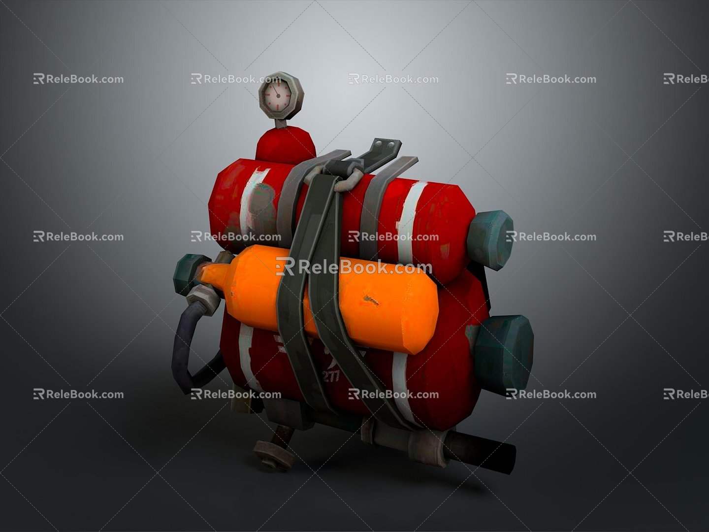 Oxygen Cylinder Welded Cylinder Controlled Cylinder Stretched Cylinder Hydrogen Cylinder Nitrogen Cylinder 3d model