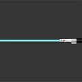Blue Lightsaber Weapon With Light Blue Blade And Silver Black Hilt