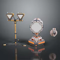 Multi Unit Industrial Equipment With Stand Structure Round Base And Control Monitoring Tools