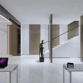 Modern Front Desk Real Estate Lobby 3d model