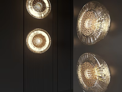 Modern Decorative Glass Wall Lamps With Unique Design For Home Interior Lighting 3d model