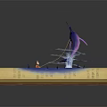 Magical Open Book Featuring Blue Water Small Boat Dolphin and Fish on Pages