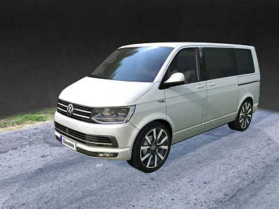 Sleek White Volkswagen Minivan With Modern Exterior Design And Stylish Alloy Wheels 3d model