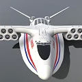 American Space Shuttle Model Featuring White Body Red Blue Stripes Windows Wings And Engine Details