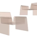 Transparent Modern Leisure Chair with Acrylic Material and Stylish Armrest Design