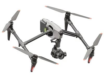 Professional Drone Quadcopter Featuring Camera And Propellers With Sleek Body Design 3d model