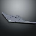 Modern Gray Stealth Aircraft Featuring Sleek Streamlined Design On Dark Background 3d model
