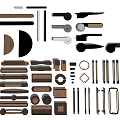 Various Door Handles For Home With Different Designs Styles And Materials 3d model