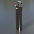 Practical Black Hardware Tools Lighter with Red Button Flame Logo and Durable Metal Body 3d model