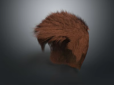 Realistic Human Head Organ With Detailed Brown Hair And 3D Rendered Natural Texture 3d model