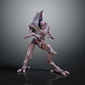 Sci Fi Character And Alien Creature 3D Model With Humanoid Features And Mechanical Design