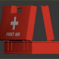 Two Red First Aid Kits One Open and One Closed With White Cross