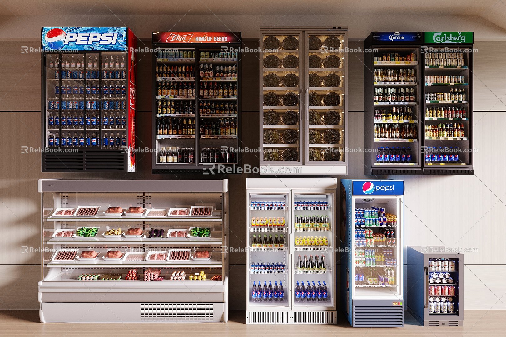 Refrigerator Freezer Kitchen Freezer 3d model