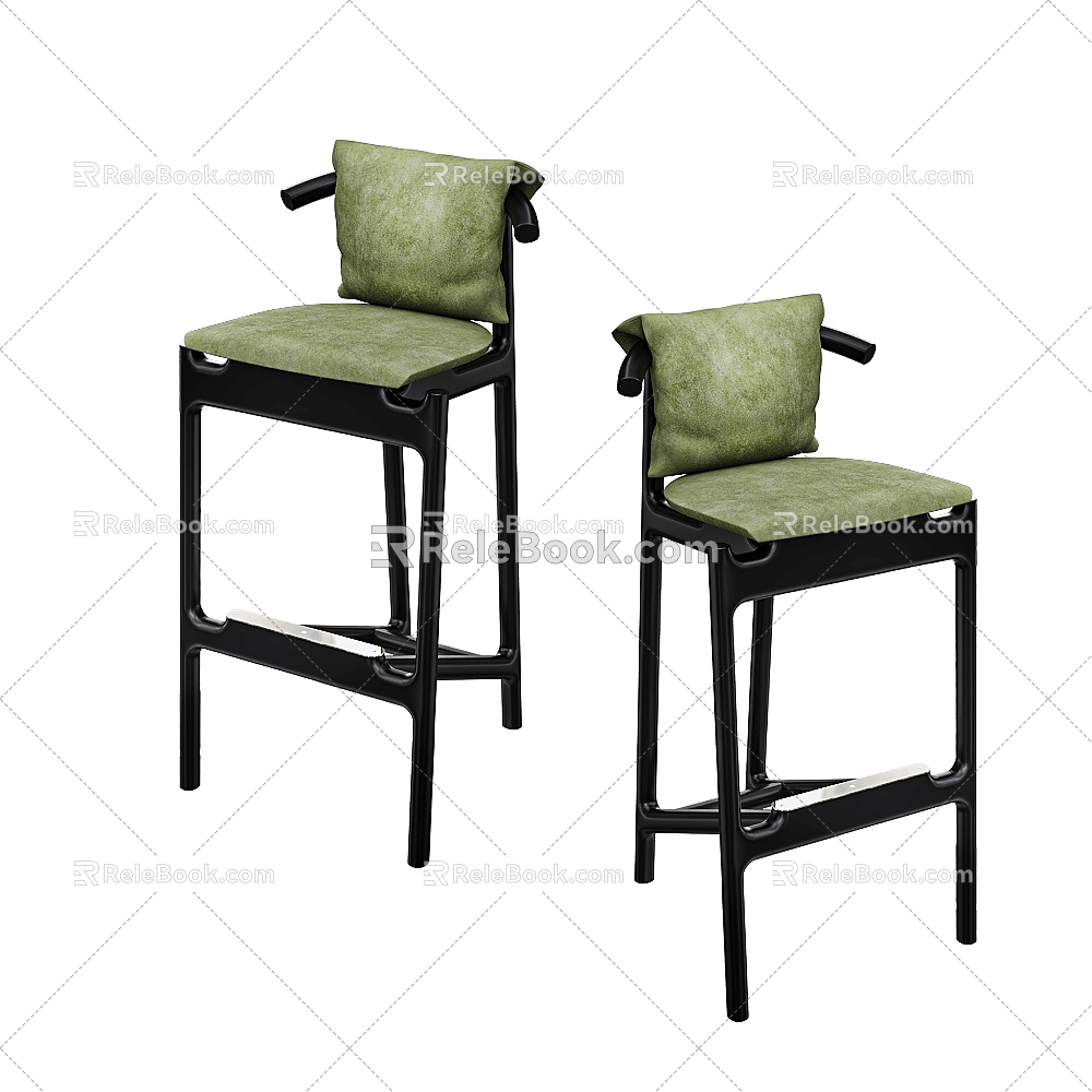 Modern Calf Bar Chair 3d model