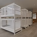 Modern Interior Space With White Display Shelves Wooden Flooring Sofa And Coffee Table