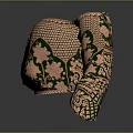 Ornate Traditional Blouse With Floral Embroidery Green Patterns And Gold Details