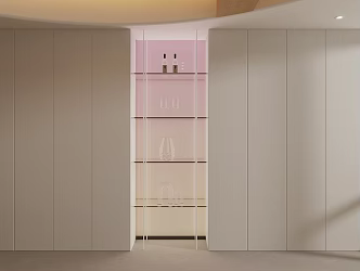 Modern Wine Rack Glass Wine Rack Luminous Wine Cabinet Gradient Luminous Wine Rack Acrylic Wine Cabinet Embedded Wine Cabinet 3d model