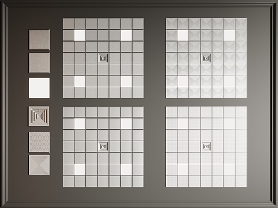 Modern aluminum gusset ceiling integrated ceiling mineral wool board ceiling 3d model