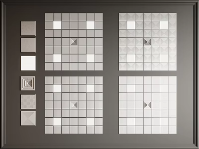Modern aluminum gusset ceiling integrated ceiling mineral wool board ceiling 3d model