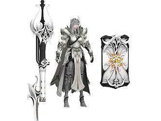 Next Generation Female Elf Armor Knight Warrior 3d model