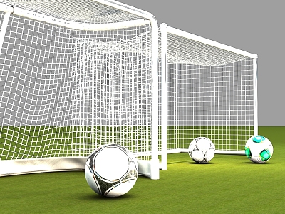 Soccer net goal 3d model